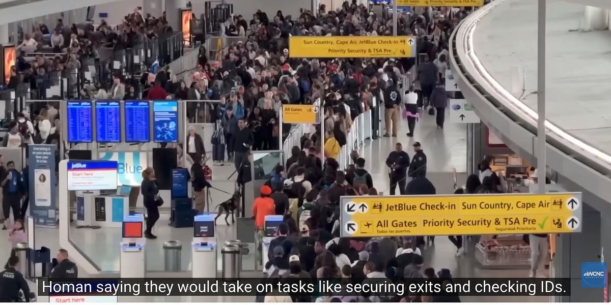 Trump Deployment Of ICE Goons To Airports Going Great!