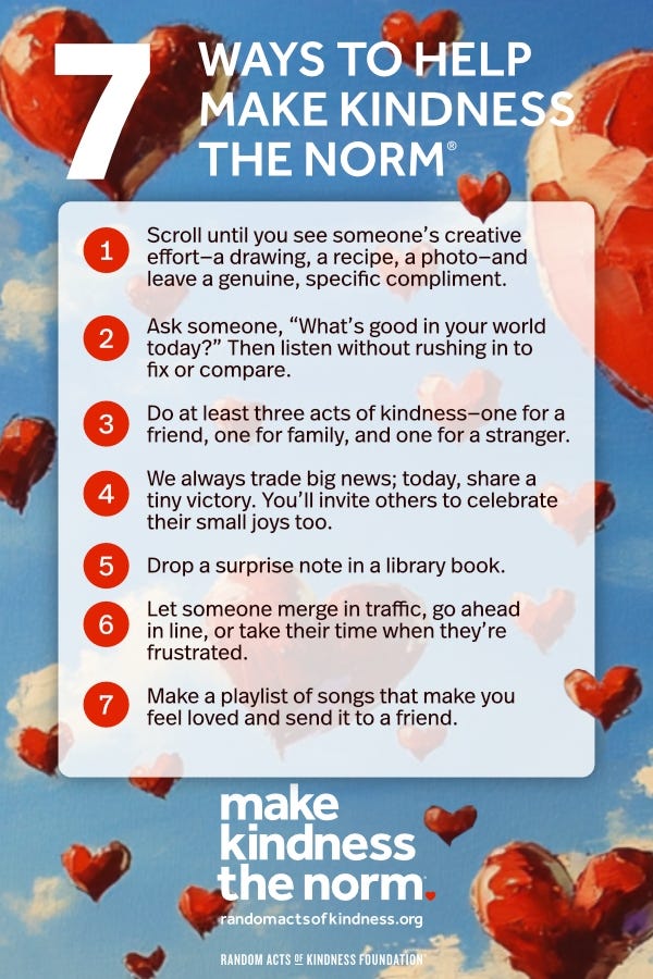 Today is World Random Acts Of Kindness Day - by Tom Zeller