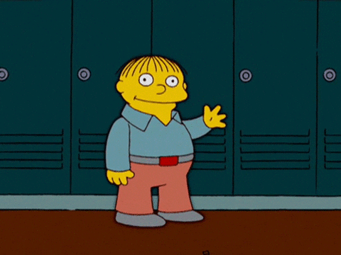 Ralph Wiggum waving