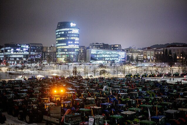 Farmers' protest in Vilnius