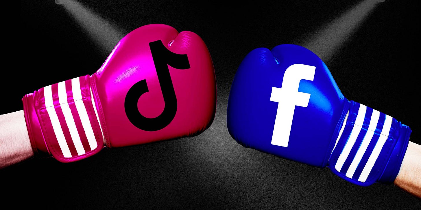 Facebook and TikTok are in an ugly war for our time and attention