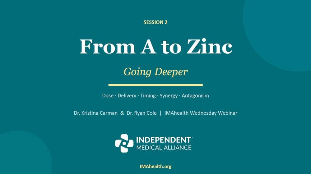 From A to Zinc Part 2 Webinar Slides From A to Zinc Part 2 Webinar Slides