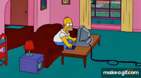HOMERO CONOCE EL INTERNET - LOS SIMPSON on Make a GIF
