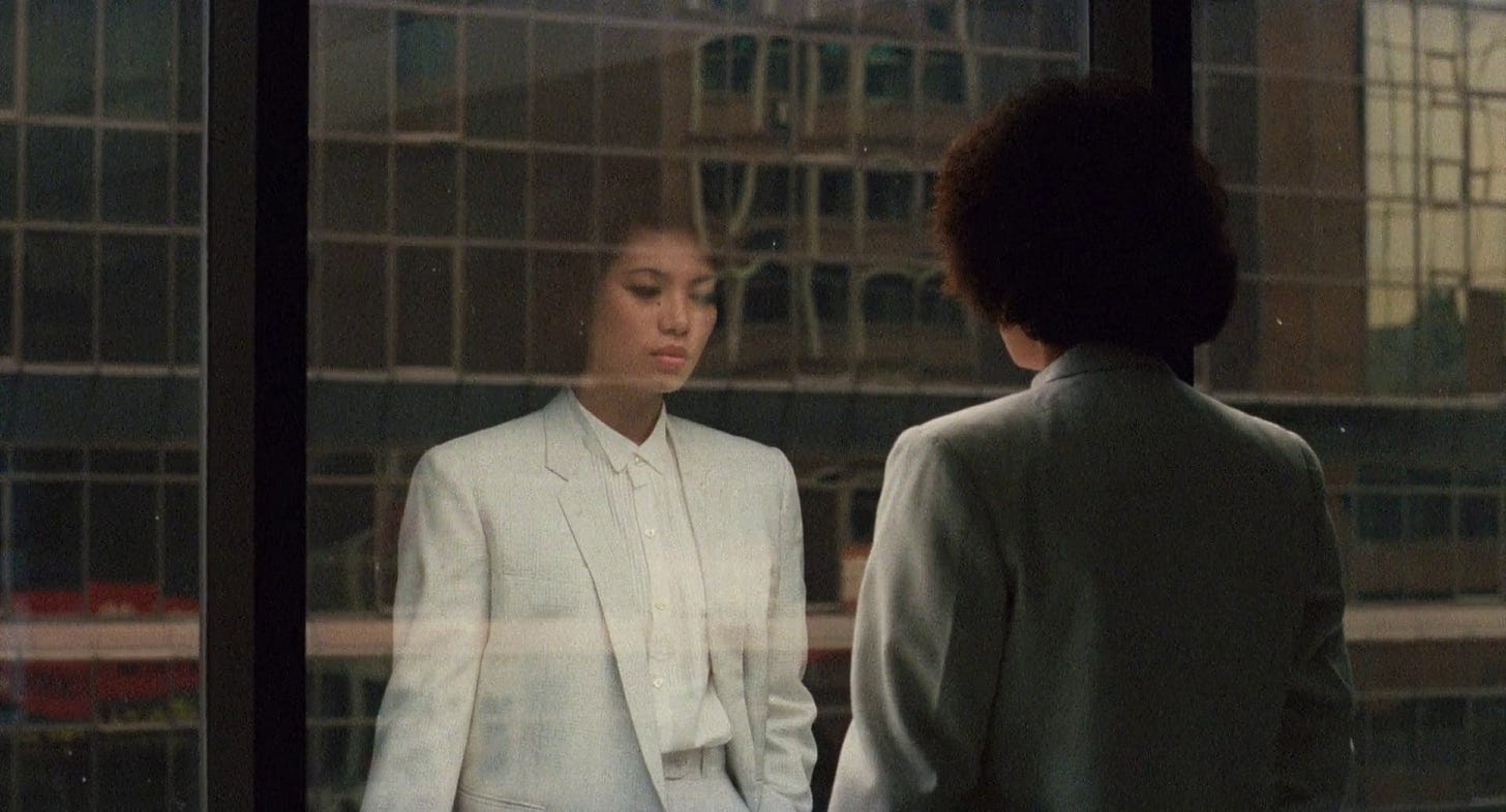 Power Dressing and Sunglasses after Dark in “Taipei Story” |