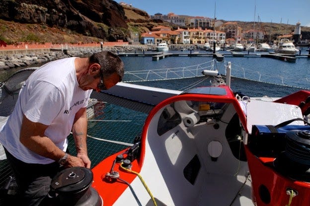Lalou Roucayrol trimarano-kite