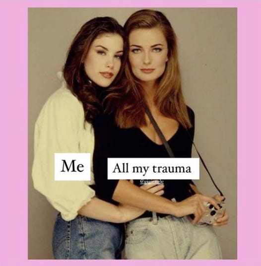 The usual stuff. You're so strong. Trauma is just a set of building blocks to being a stronger human. The usual stuff. You're so strong. Trauma is just a set of building blocks to being a stronger human.