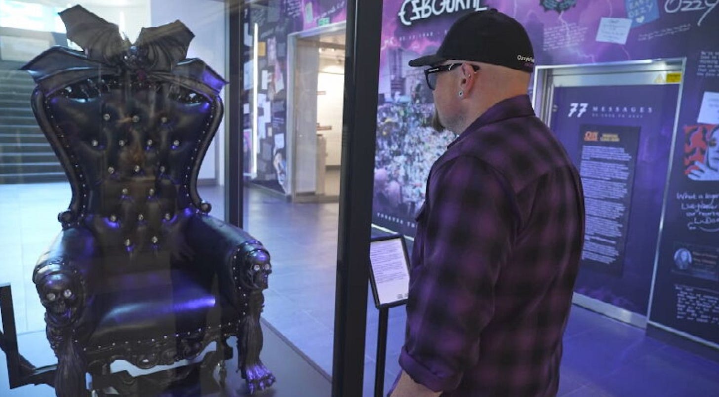 Ozzy Osbourne's 'Back to the Beginning' concert throne now on display in Birmingham | ITV News Central Ozzy Osbourne's 'Back to the Beginning' concert throne now on display in Birmingham | ITV News Central