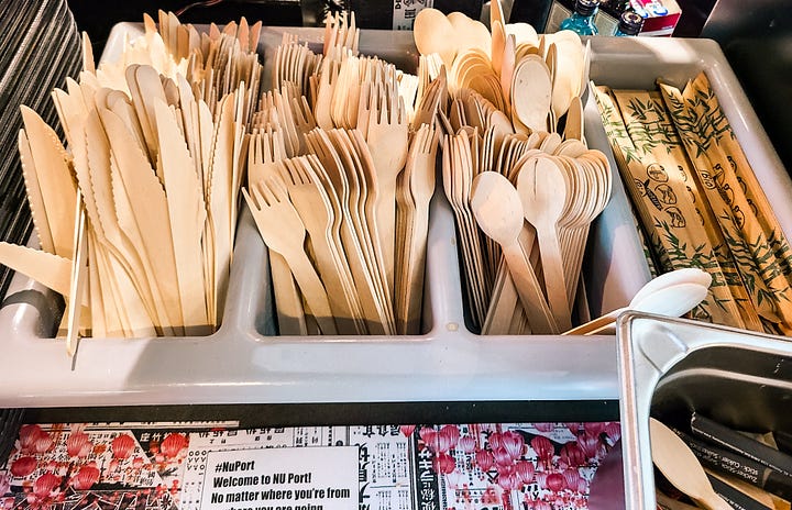 Berlin McDonald's experience & shot of eco-friendly utensils