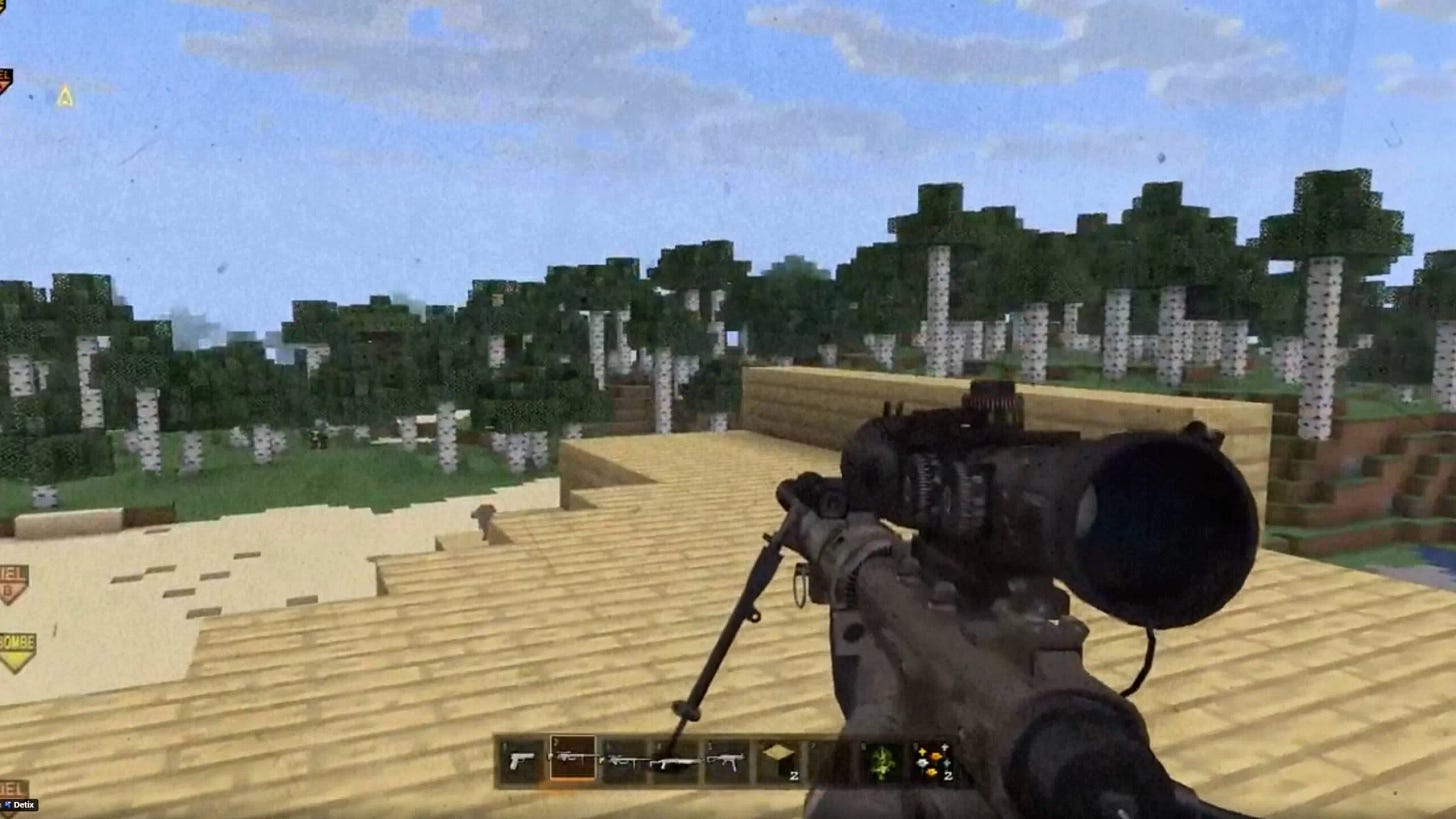 Call of Duty in Minecraft. Credit: @DramaAlert Call of Duty in Minecraft. Credit: @DramaAlert