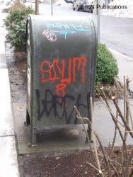 Desecration of public property, Madison Street, Seattle

