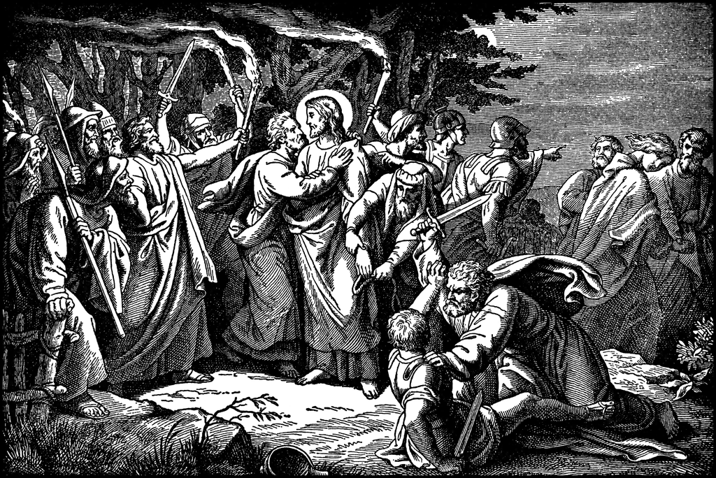 Judas Betrays Jesus and Peter Cuts Off the Ear of Malchus | ClipArt ETC