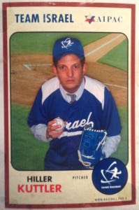 Batting 8th, in long relief, Hillel "the Scribe" Cuttler. 