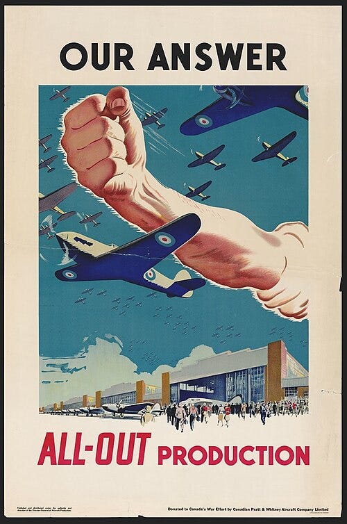 File:Our Answer All-Out Production, Canada, WWII Propaganda Poster.jpg