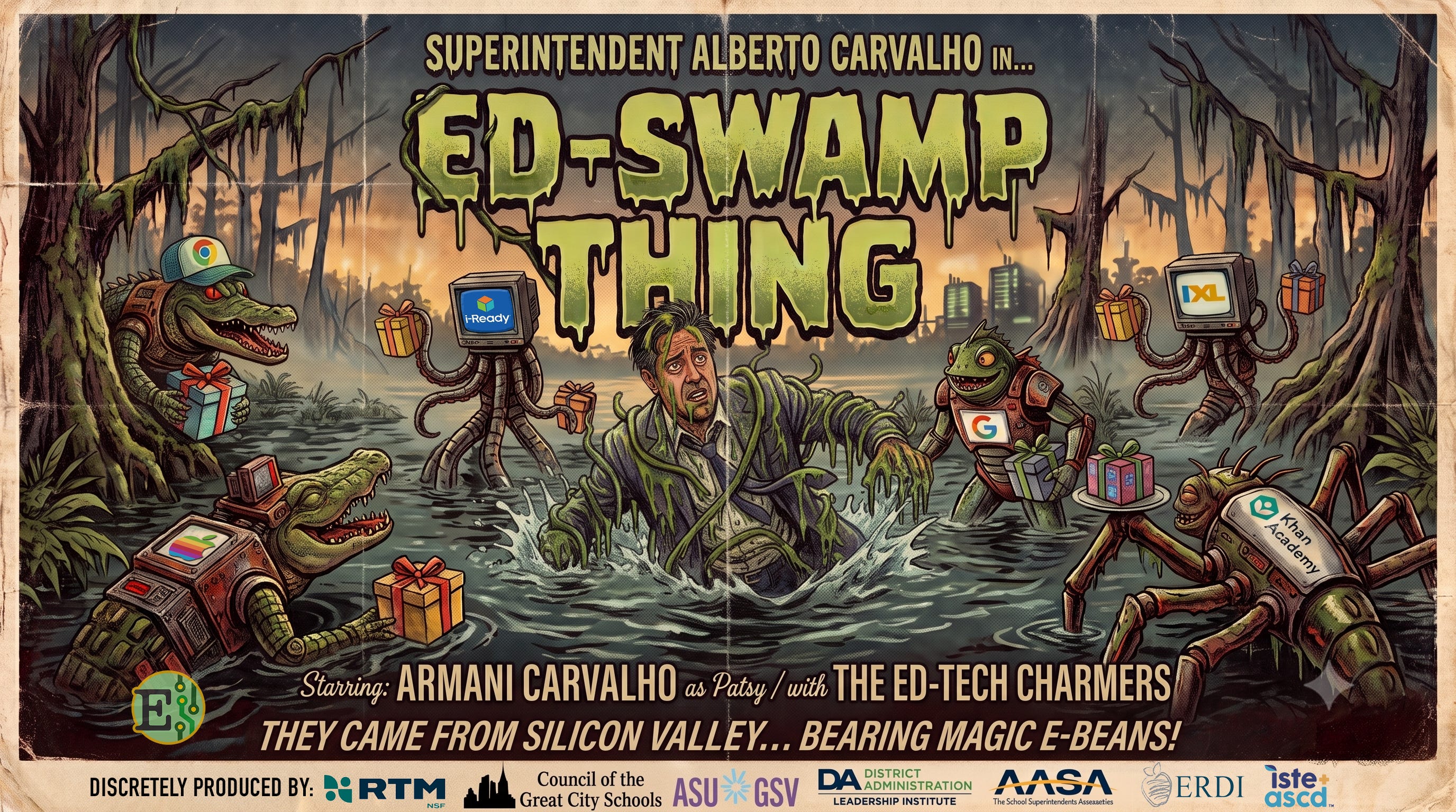 LAUSD Superintendent Alberto Carvalho: Ed-Swamp Thing - by John Allen Wooden