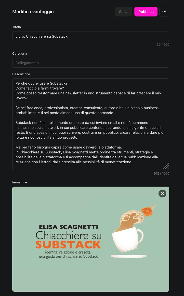 esempio di descrizione del perks esempio di descrizione del perks