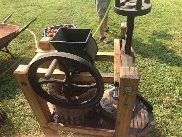 making cider with a cider press