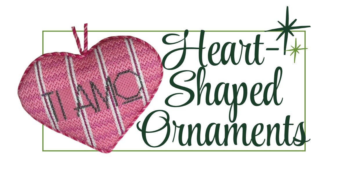 How to finish a needlepoint heart ornament