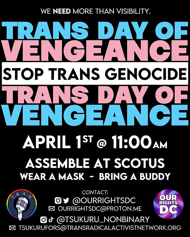Twitter has been removing the posts that could be deemed threatening or involve guns associated with the 'TransDayofVengeance' hashtag - but it is unclear exactly how many were others posing with weapons as they have since been deleted