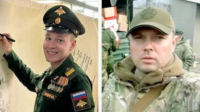 Коллаж из двух фото: слева молодой военный что-то пишет на доске и улыбается, справа человек в камуфляже и бейсболке защитного цвета серьезно смотрит в камеру Коллаж из двух фото: слева молодой военный что-то пишет на доске и улыбается, справа человек в камуфляже и бейсболке защитного цвета серьезно смотрит в камеру