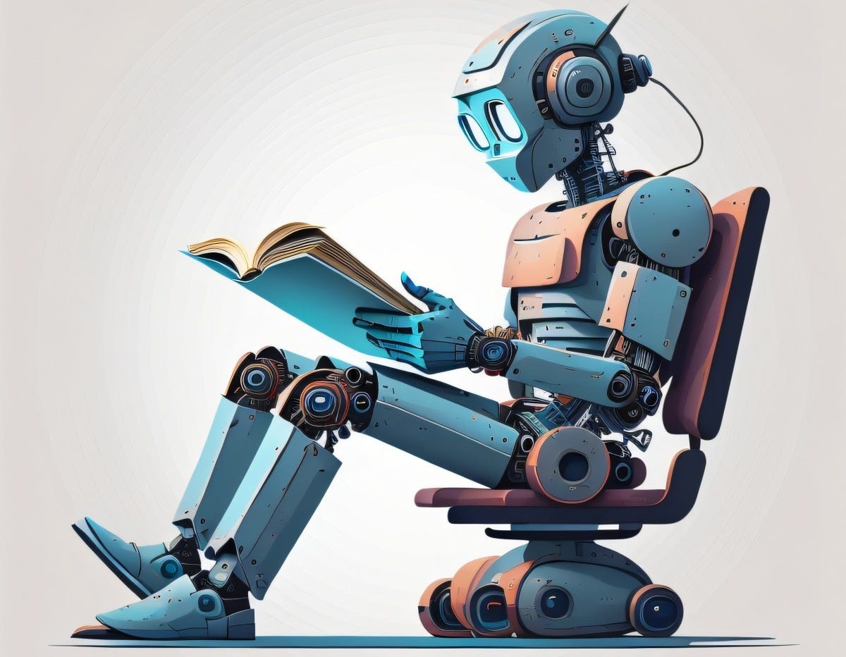 machine learning, book, algorithm, artificial intelligence, robot, robotics, machine, brain, technology, data, information, automation, idea, digital, system, education, intelligent, reading, innovation, learn, analysis, knowledge, cyborg, toy, gesture, font, electric blue, lego, mecha, fictional character, illustration, art, action figure, figurine, animation, graphics