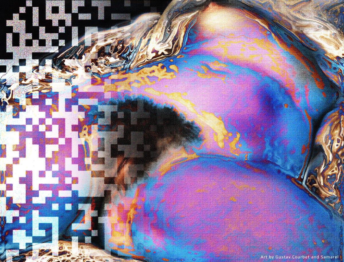 Digital modern take of the famous painting 'Origin of the world' Digital modern take of the famous painting 'Origin of the world'