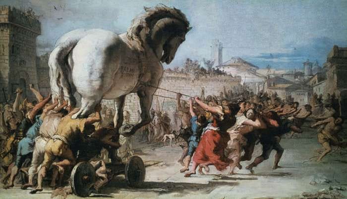 Tiepolo, Giovanni Domenico: The Procession of the Trojan Horse into Troy