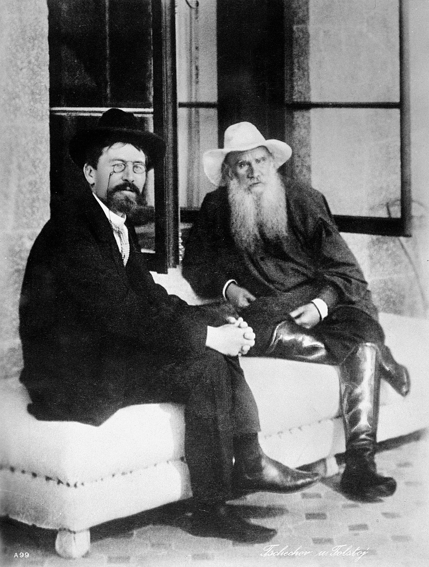 A picture of Chekhov and Tolstoy A picture of Chekhov and Tolstoy