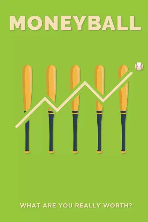 Moneyball Minimalist Poster Canvas Wall Art by Popate | iCanvas