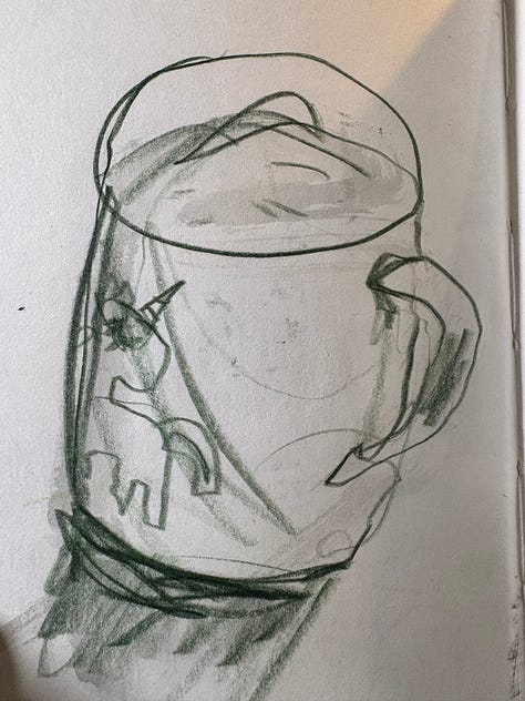 Sketches of coffee mug