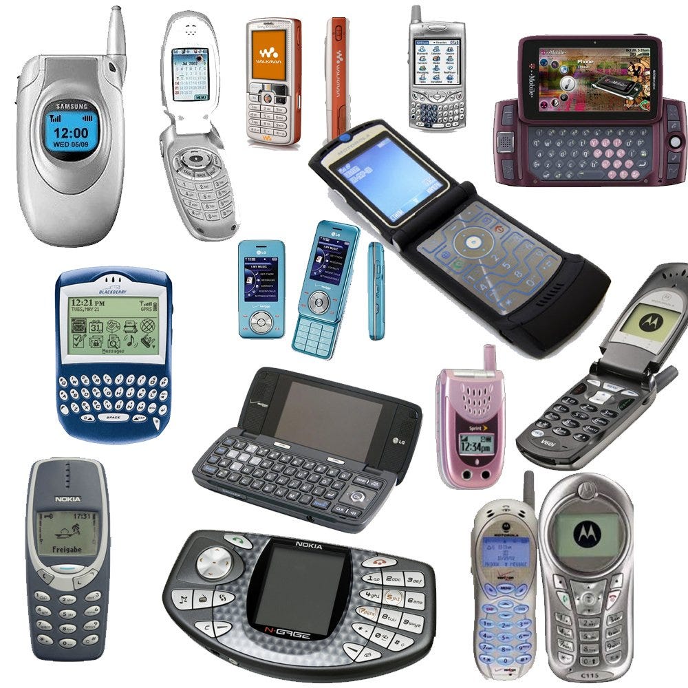 Tyler Glaiel on X: "mobile phone designs of the 2000s vs the 2010s  https://t.co/RbZTTQ8CtY" / X