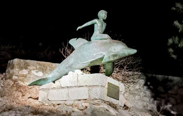 The Boy and Dolphin Statue