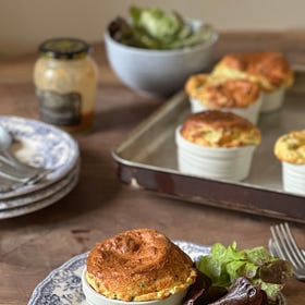 Wild garlic and comté soufflé