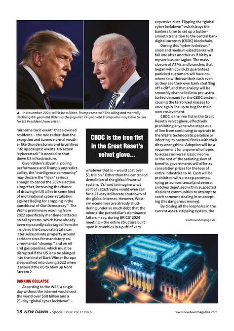 2024 predictions published in New Dawn magazine