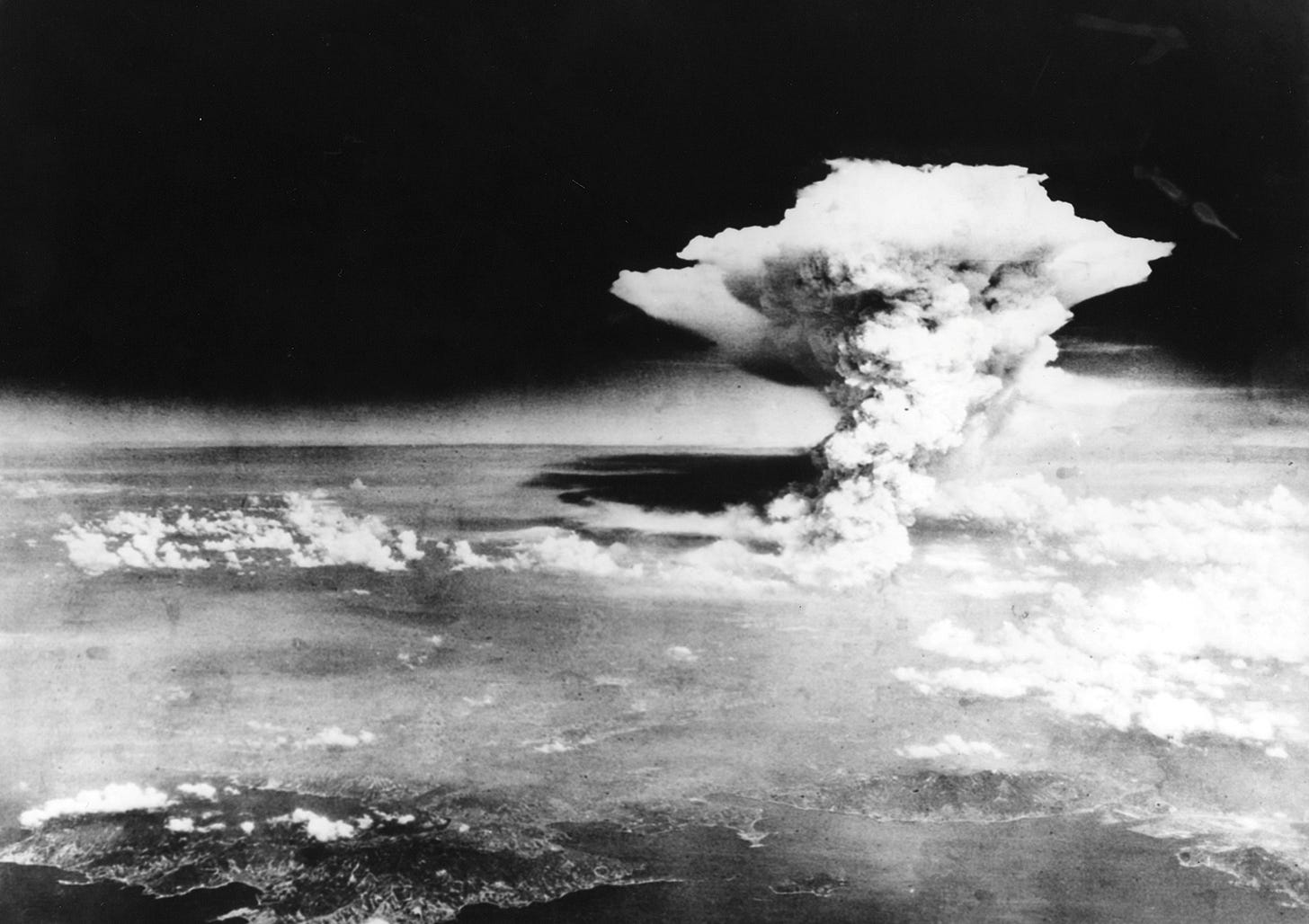 Smoke from the firestorm over Hiroshima