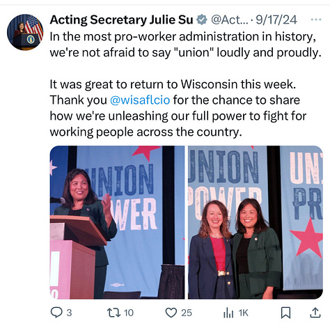 Julie Su tweets