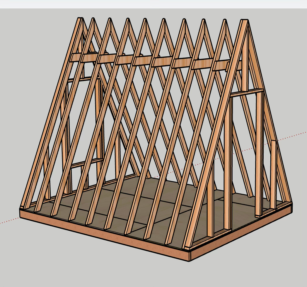 Designing an A-Frame in Sketchup: Part 2, The A, image size:1048x978