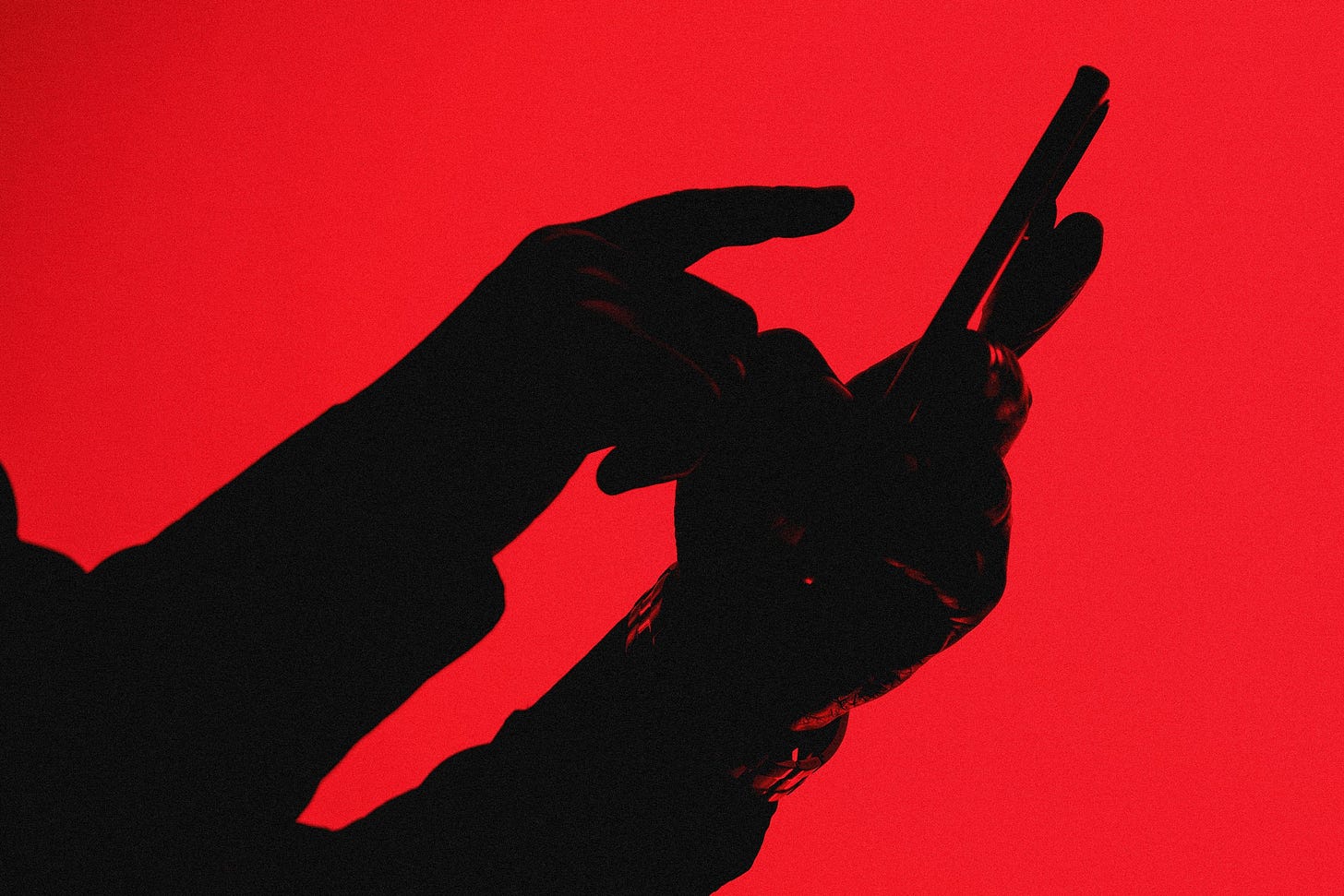 Closeup of a person using a smartphone