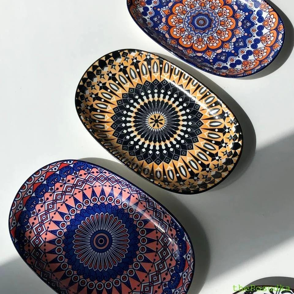 Набір овальних тарілок Olens “Тригір’я” 2 шт