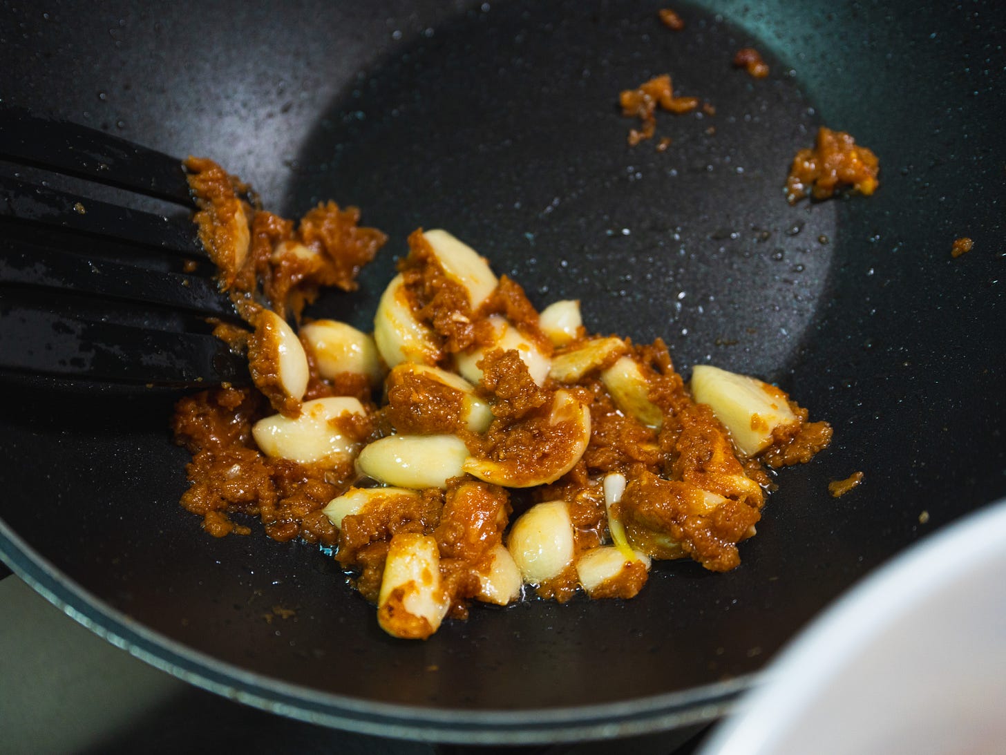 garlic with miso paste garlic with miso paste