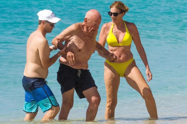 Rupert Murdoch Rescued From Ocean After Forgetting His Strokes : r/AusMemes