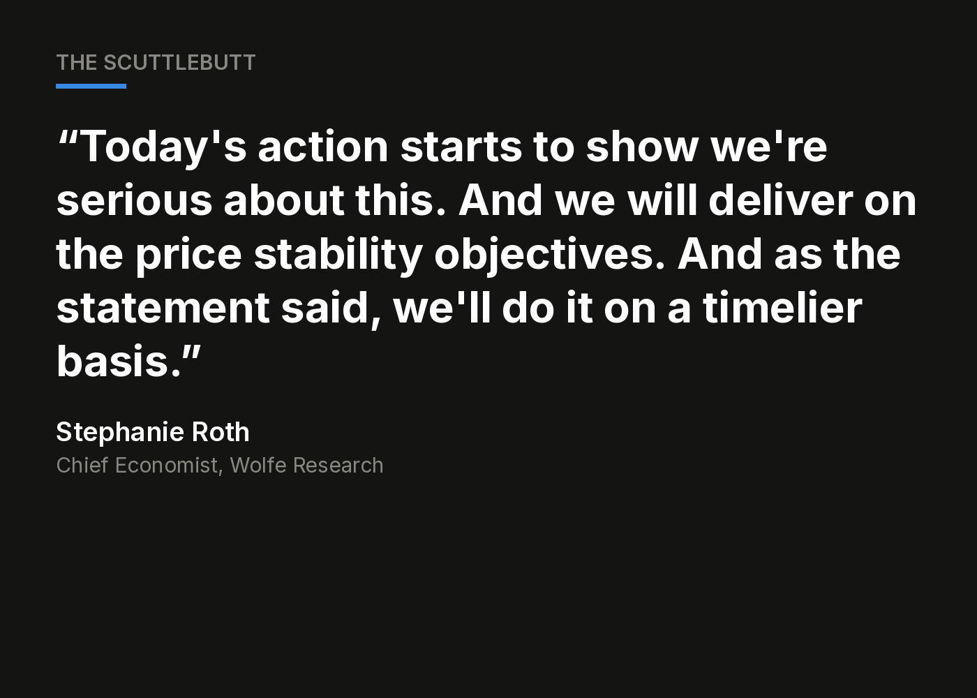 A credibility hike the data didn't require — Wolfe Research's chief economist A credibility hike the data didn't require — Wolfe Research's chief economist