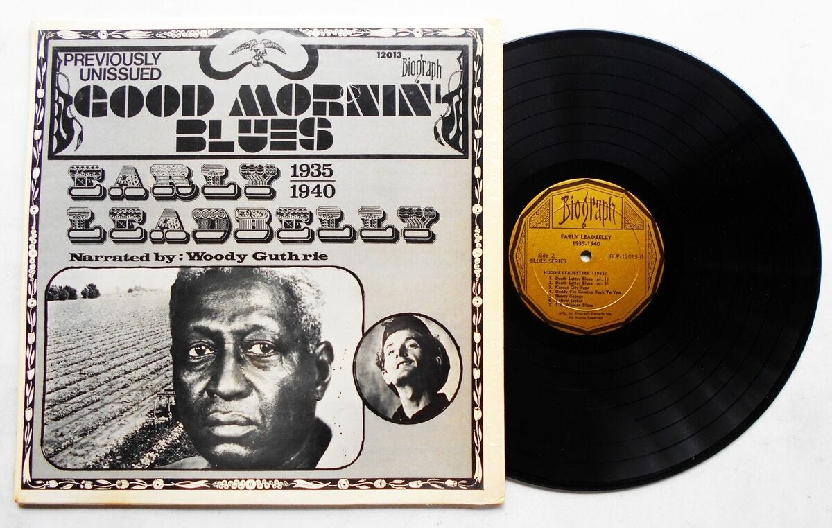LEADBELLY EARLY LEADBELLY 1935-1940 GODD MORNING BLUES BIOGRAPH LP W/SHRINK