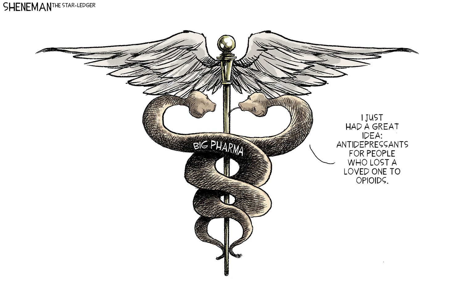 Big Pharma sees a business opportunity | Sheneman cartoon - nj.com