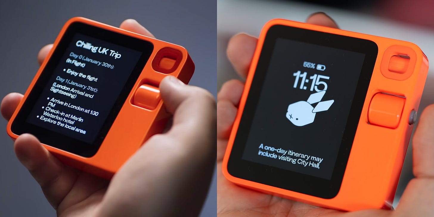 Rabbit R1 review showing trip mode