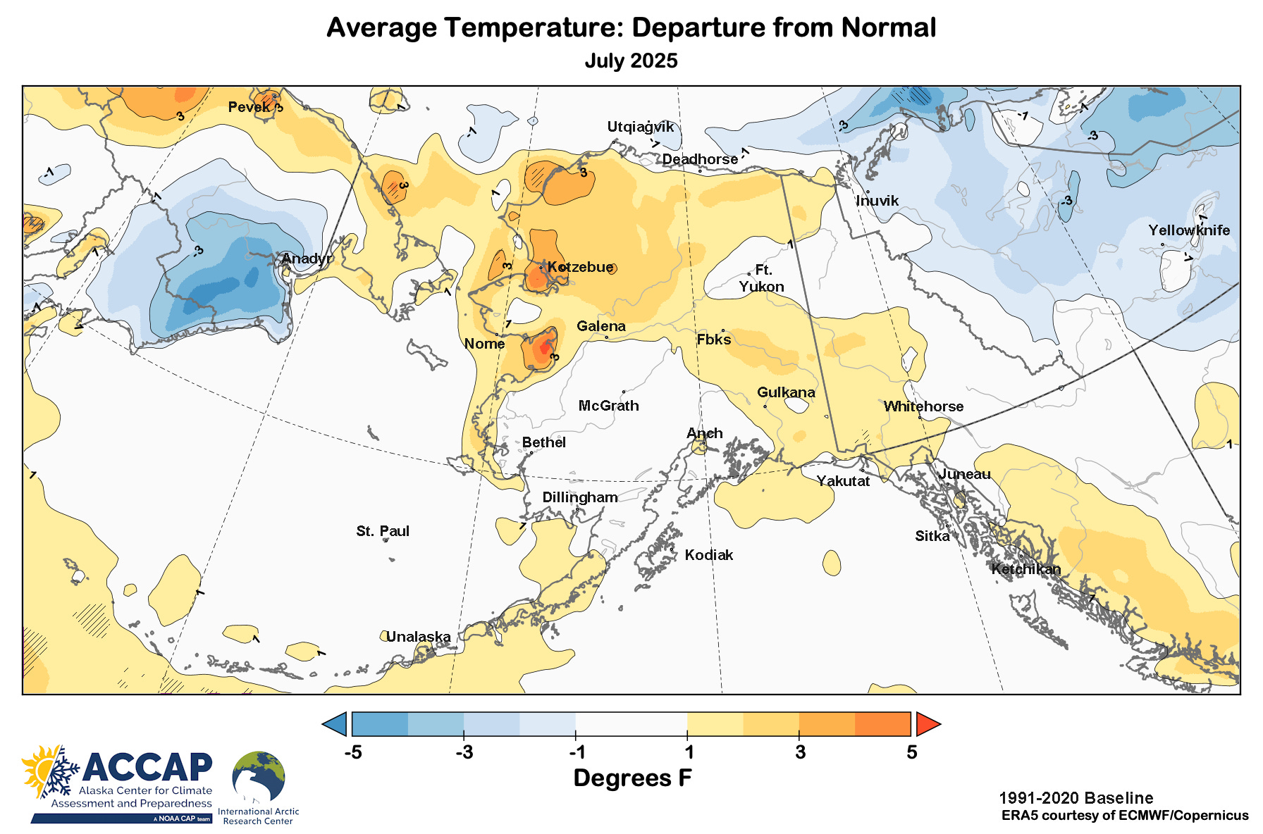 July 2025 Arctic and Alaska Climate Summary