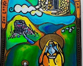 Saint Dearbhla of Belmullet, Art Print, Dancing Monk Series - Etsy