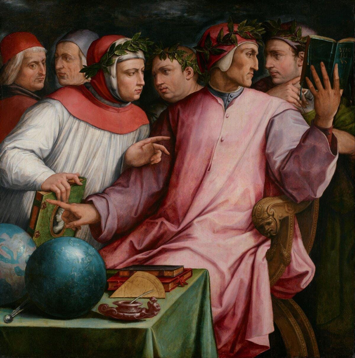 “Six Tuscan Poets,” 1544, by Giorgio Vasari. Minneapolis Institute of Art. (Public Domain)