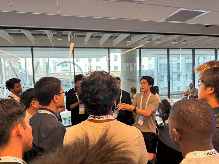 Speaking with students and new grads at CodePath.org