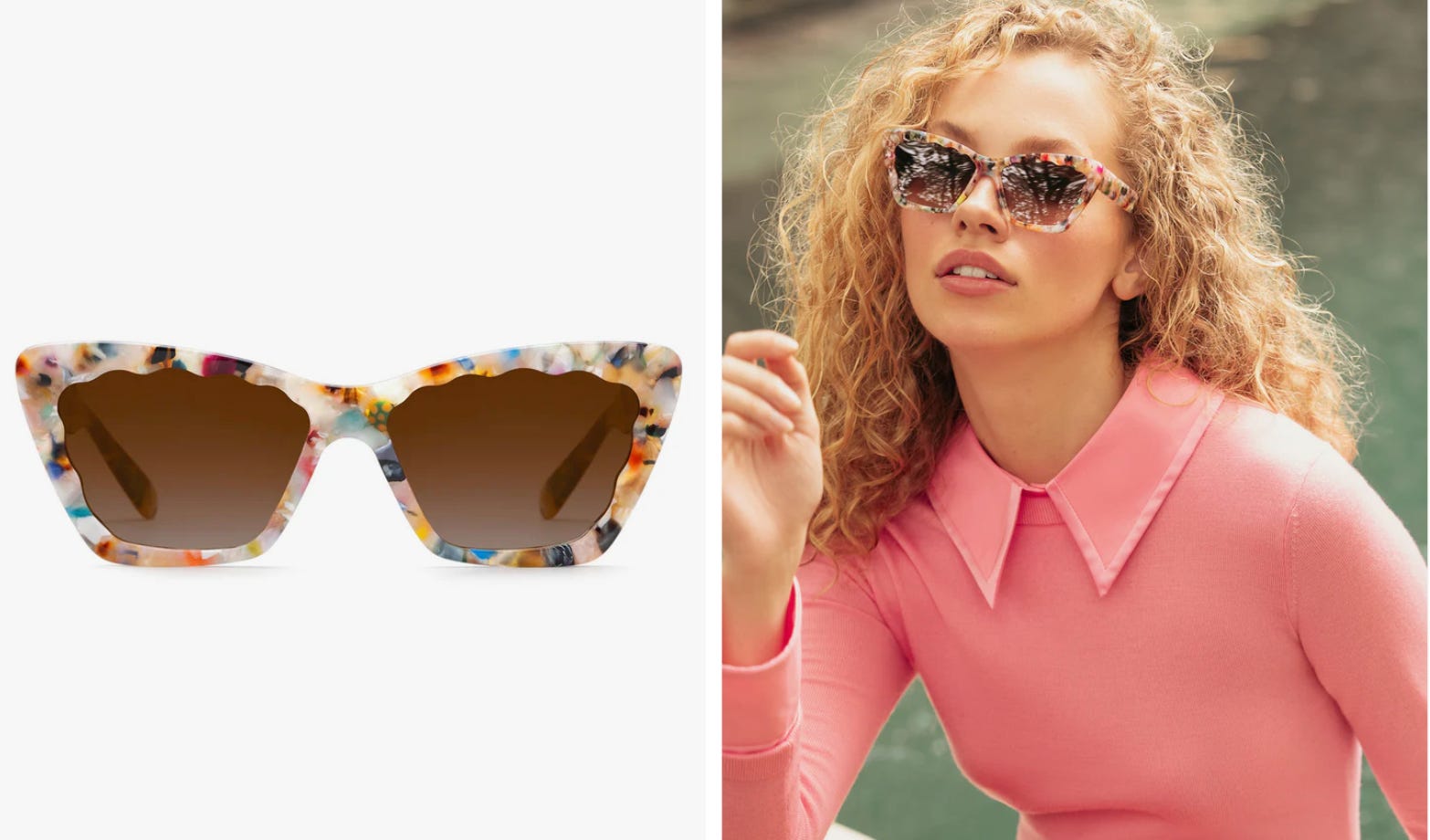 MANGO Cat-eye sunglasses WHITE -NEW WITH TAG! Mango Margaritas with Chili Lime Salt - The Lemon Bowl® main image 3