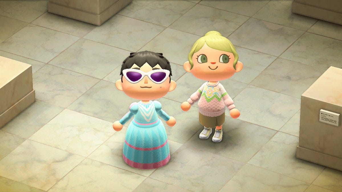 A day at the museum 🖼️ We partnered with the Animal Crossing Fashion  Archive Instagram to bring some of our favorite #THEMARCJACOBS pieces to # AnimalCrossing
